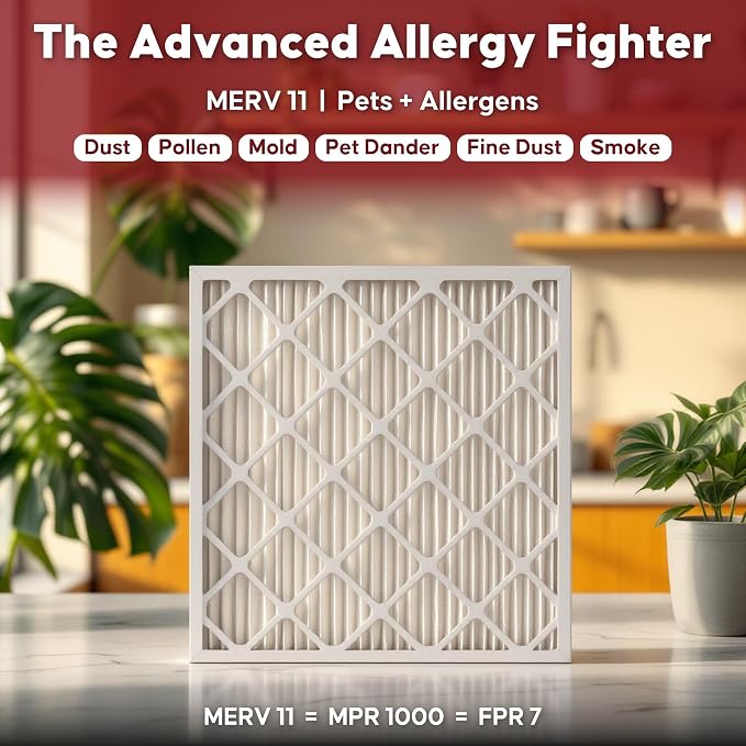 Aerostar 16x22x2 MERV 11 High Efficiency Pleated Air Filter, Electrostatic AC - Image 2