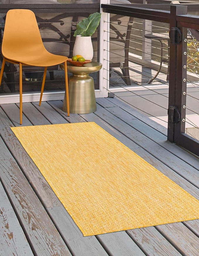 Unique Loom Collection Casual Transitional Solid Heathered Indoor/Outdoor - Image 2