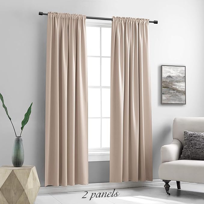 DONREN Room Darkening Curtain Panels - Image 2