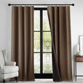 RYB HOME 100% Blackout Linen Textured Curtains 108 inches Long, Thermal by RYBHOME