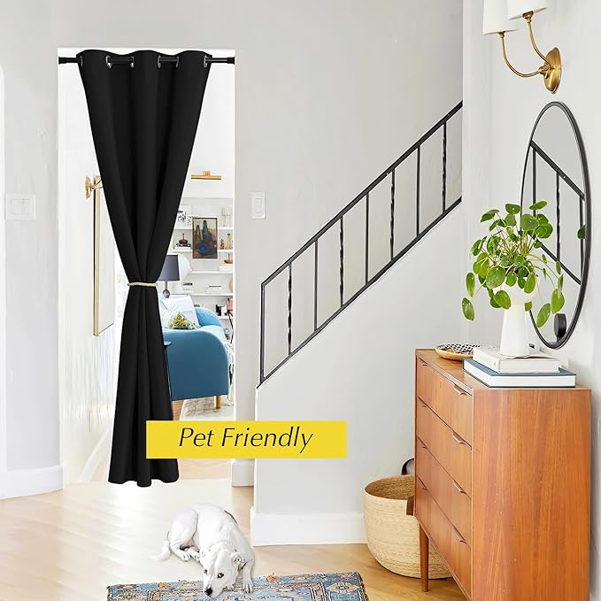NICETOWN Door Curtain for Doorways, 80 inches Long Temporay Door Cover Portable - Image 5