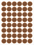 48 Pcs Brown Felt Cabinet Door Pads, 1/2 Inches Diameter Self Adhesive Felt by salbsever