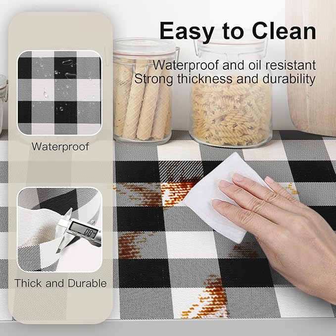 Shelf Drawer Liner for Kitchen Cabinets Non-Adhesive Non-Slip, Hide Stains & - Image 2