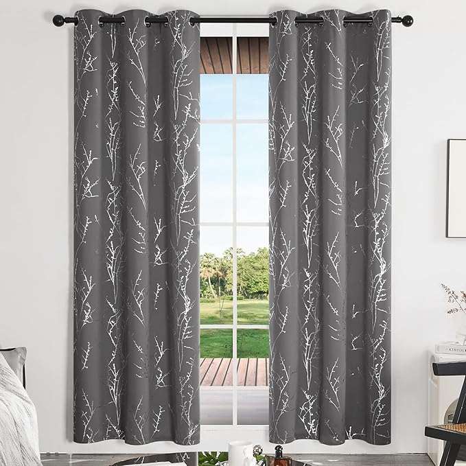 Deconovo Grey Blackout Curtains - Image 2