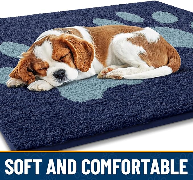 Smiry Dog Door Mat for Muddy Paws, Absorbs Moisture and Dirt, Low-Profile - Image 4