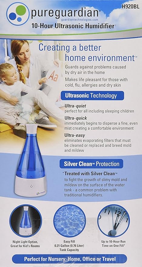 PureGuardian Ultrasonic Cool Mist Humidifier, 10 Hrs. Run Time, 210 Sq. Ft. - Image 4