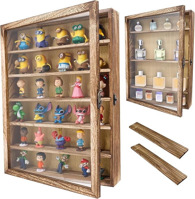 12x16 Shadow Box Frame with Removable Shelves, Collectible Display Shelves Case by Unknown