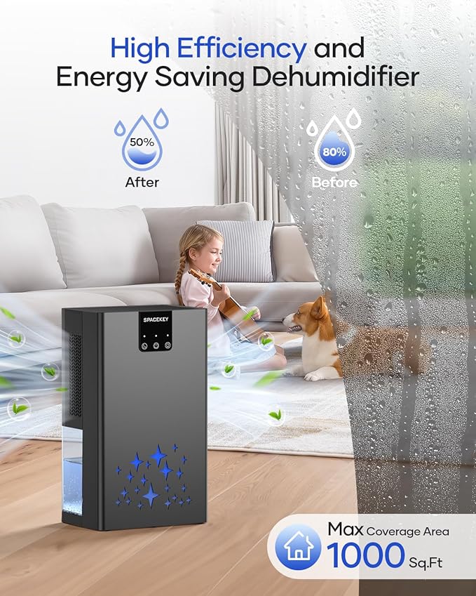 Dehumidifier, 95 OZ Water Tank Dehumidifiers - Image 4