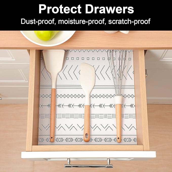 Cooyes Shelf Liners for Kitchen Cabinets Refrigerator Liners Waterproof & - Image 3