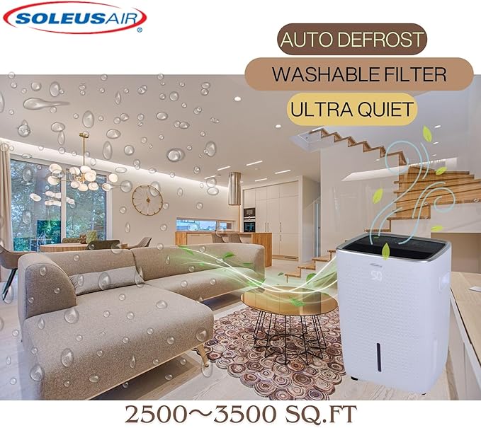 Soleus Air Energy Star Rated 1, 800 SqFt., 25 Pint Dehumidifier - Image 8
