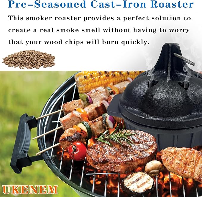 Cast Iron Wood Stove Cooking Bundle, 1.4Qt Steamer/Humidifier + Garlic Roaster - Image 9