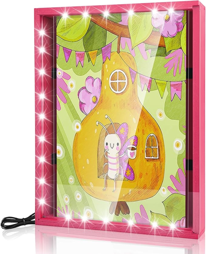 Dried Flowers Shadow Box with LED Light Changeable Picture Display & Storage - Image 2