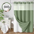 No Hook Shower Curtain and Liner Set by Unknown