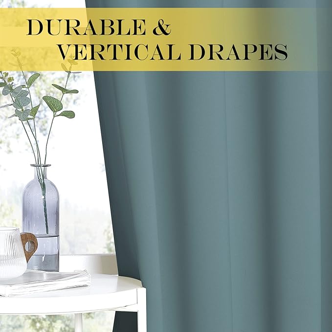NICETOWN Room Divider Curtain 132 Inches Long, Wide Blackout Sliding Door - Image 4
