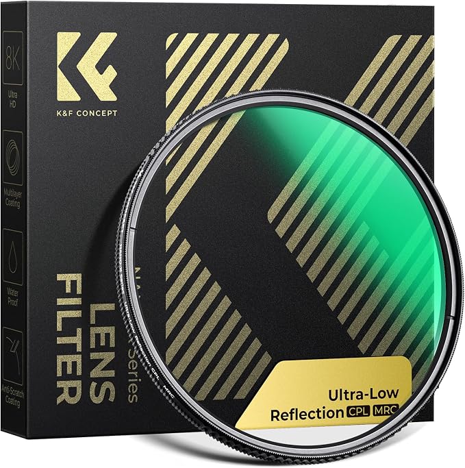K&F CONCEPT 72mm Ultra-Low Reflectivity Polarizers Filter, 28 Multi-Layer by KFCONCEPT