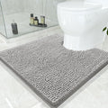 Smiry Luxury Chenille Toilet Rugs U-Shaped 24x24, Soft Absorbent Non-Slip by Smiry