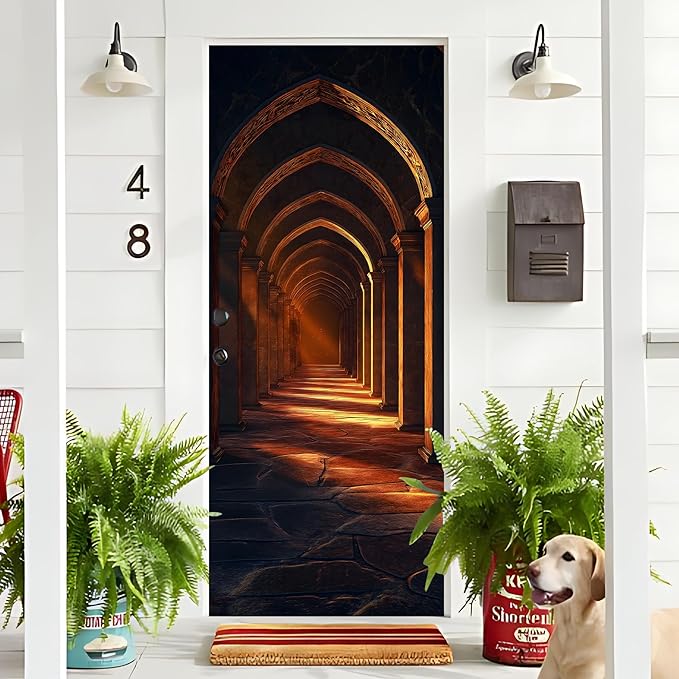 3D Door Decals Stickers, Peel Stick Wall Murals Vinyl Wallpaper Self-Adhesive - Image 4