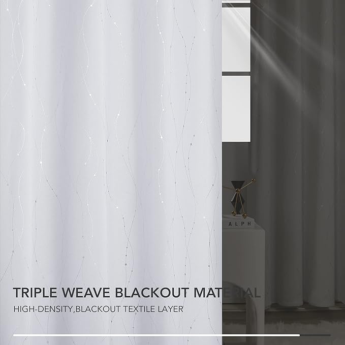 Deconovo Bedroom Curtains, Room Darkening Drapes, Thermal Insulated Soundproof - Image 9