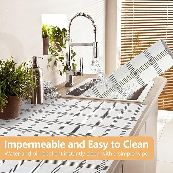 Drawer Shelf Liner Non Adhesive, Slip Resistant Easy to Clean Protect Kitchen - Image 7