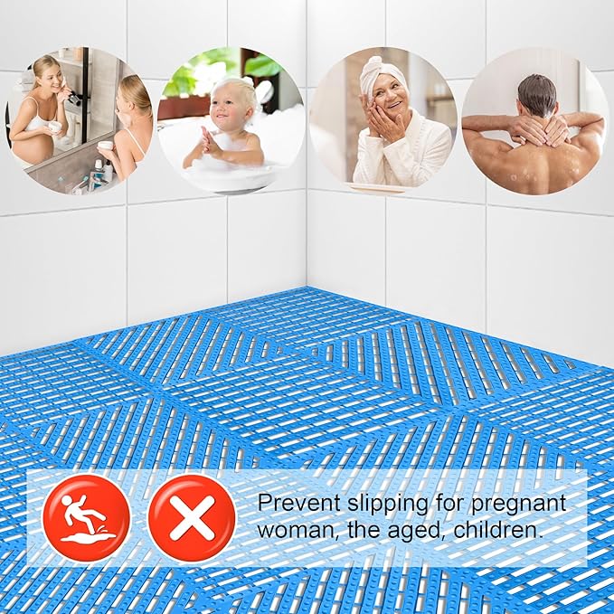 MYFAMIREA Modular Interlocking Cushion 12 Pack 11.8" x 11.8" Rubber Floor Tiles - Image 6