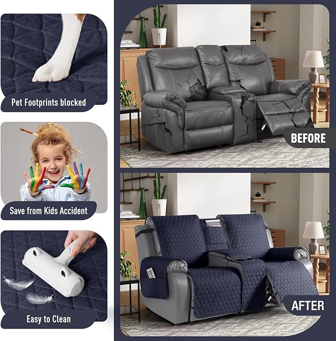 TAOCOCO 100% Waterproof Loveseat Recliner Couch Sofa Covers - Image 2