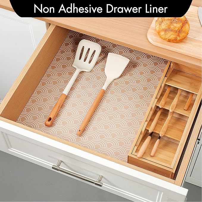 Cooyes Shelf Liners for Kitchen Cabinets – Non Adhesive Drawer and Cabinet Liner - Image 3