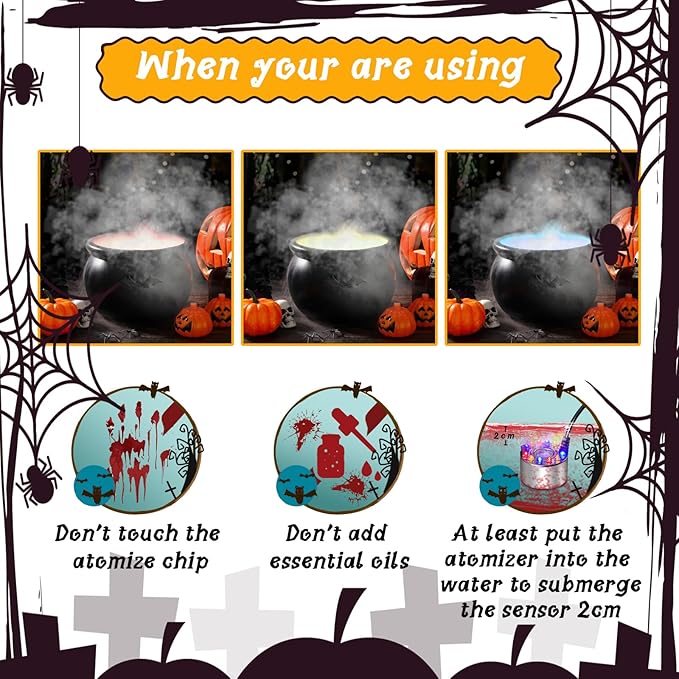 Halloween Mist Maker, Halloween LED Ultrasonic Mister Fogger - Image 5