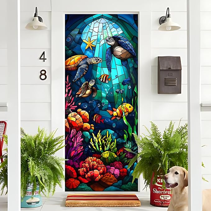 3D Door Stickers, Peel and Stick Vinyl Wallpaper, Self-Adhesive Mural Door Cover - Image 4