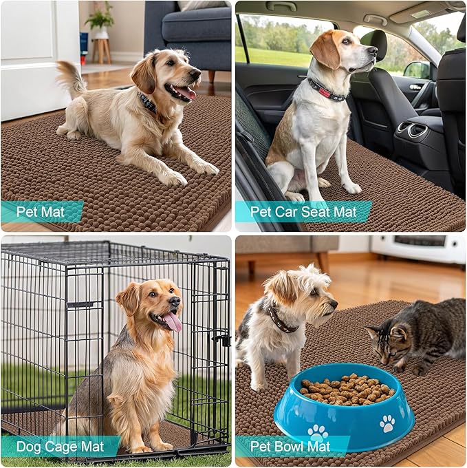 OLANLY Dog Door Mat for Muddy Paws 45x27, Absorbs Moisture and Dirt, Absorbent - Image 7
