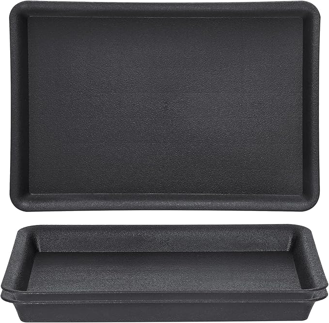 GREANER 3 Packs Plant Saucers Rectangular, Flower Pot Tray by GREANER