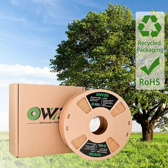 OVV3D PLA Filament 1.75mm, Wood 3D Printer Filament, Matte and Frosted 3D - Image 7
