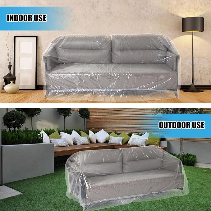 Plastic Couch Sofa Cover, Couch Cover, Waterproof Furniture Covers Protector - Image 6