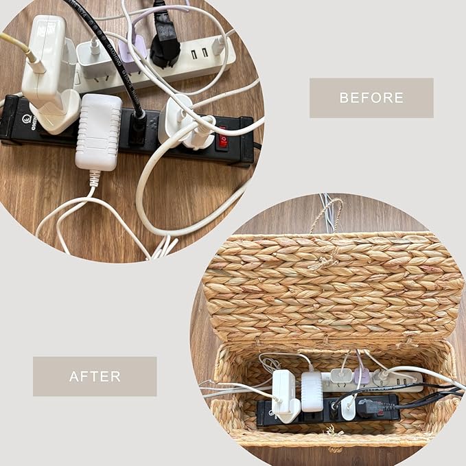 Wicker Cable Management Box - Image 5
