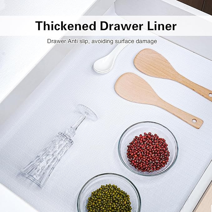 Drawer and Shelf Liner for Kitchen Cabinet, Non-Adhesive Cabinet Liner 24in x - Image 3