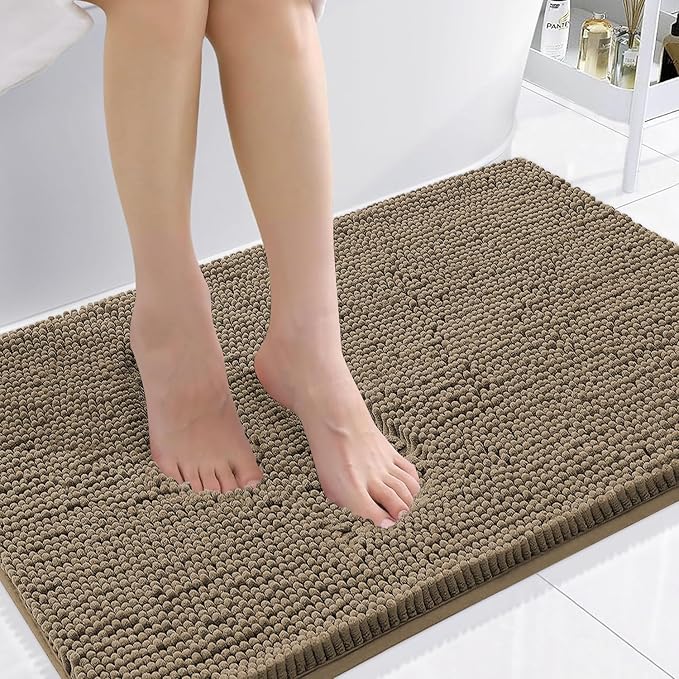 Smiry Luxury Chenille Bathroom Rugs 36x24, Extra Soft and Absorbent Shaggy Bath by Smiry