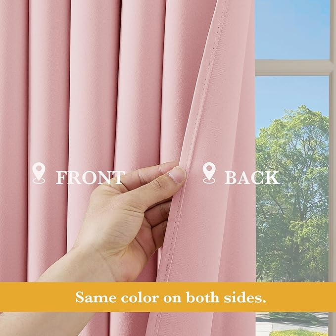 RYB HOME Blackout Thermal Insulated Curtains, Portable Curtain - Image 5