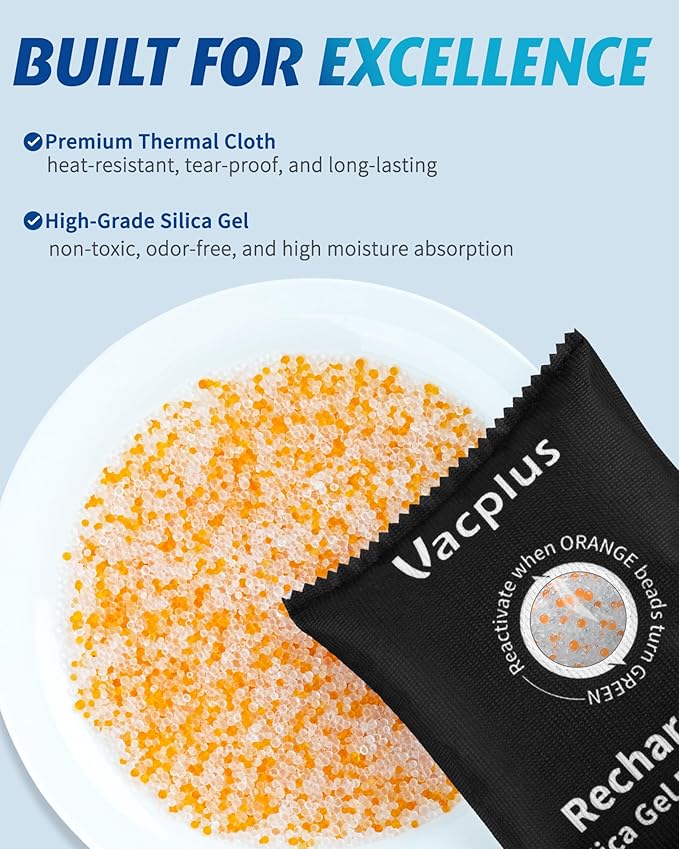 Vacplus 2 Pack 400g Reusable Desiccant Packs - Image 6