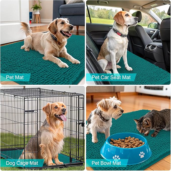 OLANLY Dog Door Mat for Muddy Paws 47x17, Absorbs Moisture and Dirt, Absorbent - Image 7