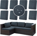 8Pcs Stretch Couch Cushion Covers, Water Resistant Outdoor Sofa Cuhsion Cover by CALBODE