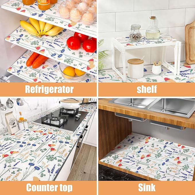 Drawer and Shelf Liner for Kitchen Cabinets Non Adhesive Cabinet Liner Strong - Image 4