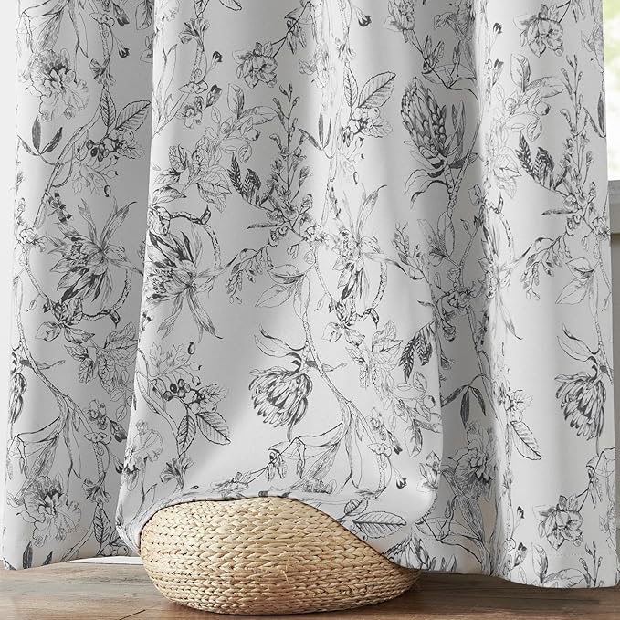 jinchan Floral 95% Blackout Curtains - Image 6