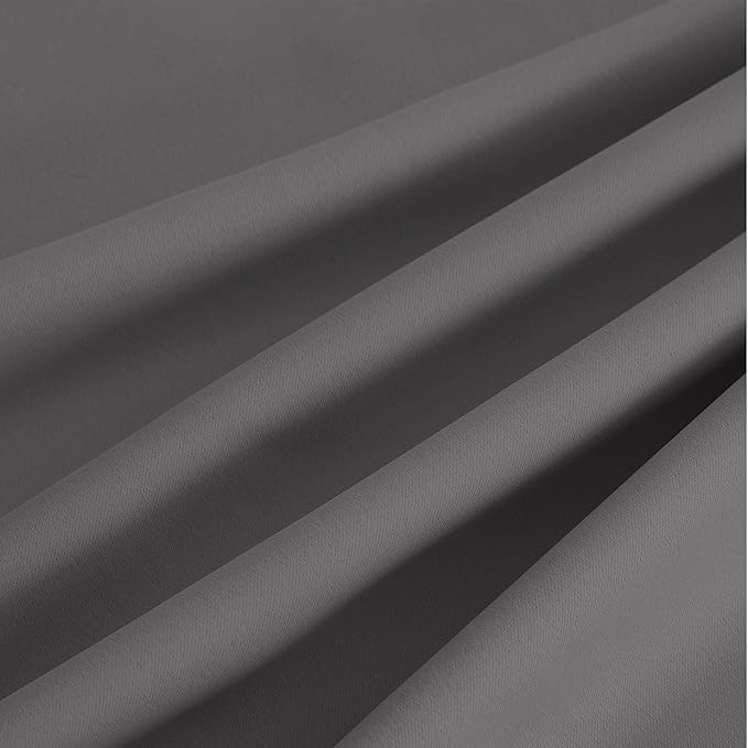 NICETOWN Room Darkening Draperies Curtains Panels, 2 Panels Grey W52 x L108 - Image 8