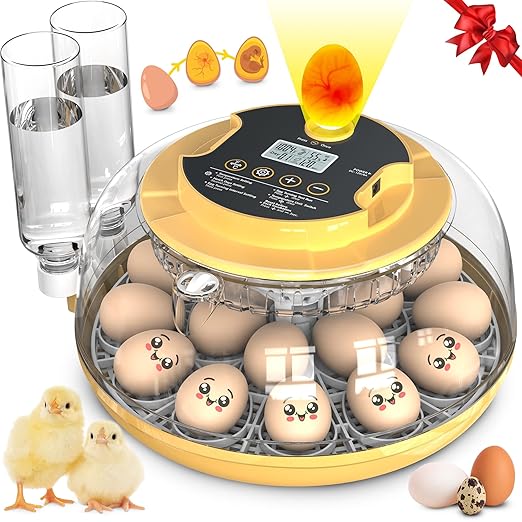 18 Egg Incubator with Automatic Egg Turning and Humidity Control, Chicken by Innvello