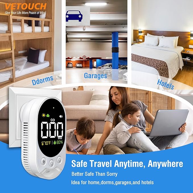 Portable Carbon Monoxide Detector Plug, Upgraded Version Configure Emergency - Image 8