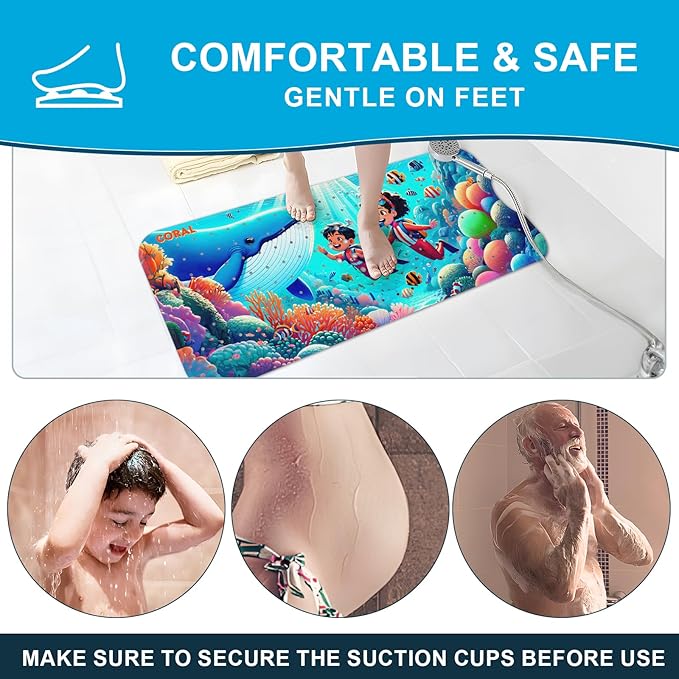 XIYUNTE Baby Bath Mat for Tub Non Slip Kids Bath Mat - Image 6