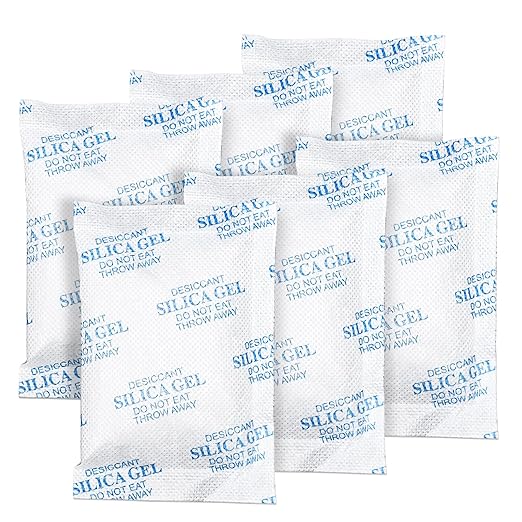 Silica Gel Packets – 50 Gram 25 Packs Moisture Absorbers, Desiccant Packs by ABSORBKING