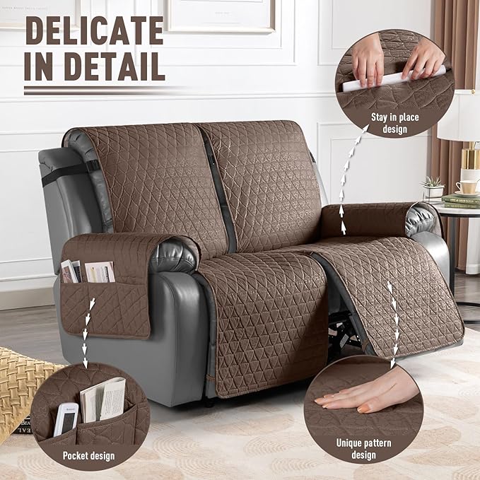 TAOCOCO 100% Waterproof Recliner Cover, Non-Slip Washable Reclining Couch Cover - Image 6
