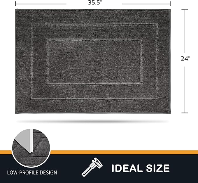 PURRUGS Dirt Trapping Door Mat 24" x 35.5", Non-Slip/Skid Machine Washable - Image 2
