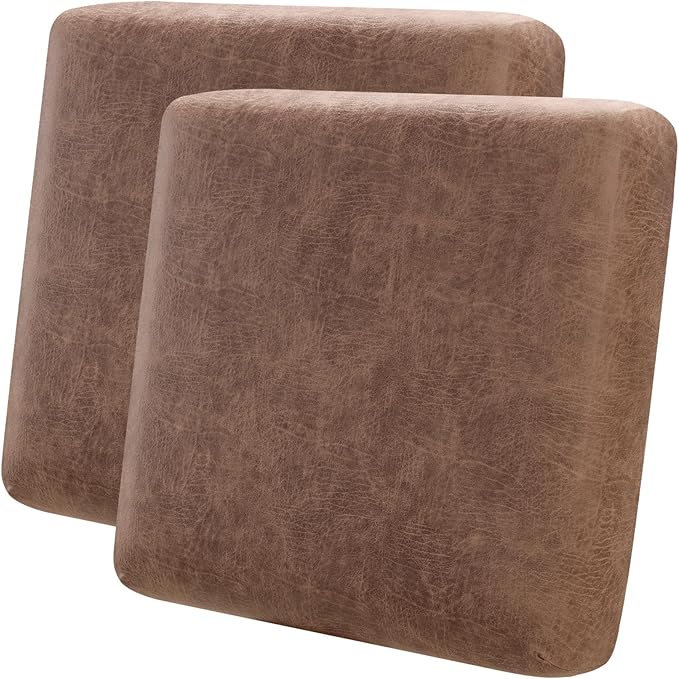 Fuloon Stretch Seat Cushion Covers, Suede Leather Look Sofa Slipcovers Couch by Fuloon