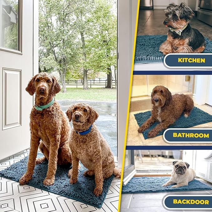 Muddy Mat® Pack of 3 Highly Absorbent Microfiber Dog Door Mat and Pet Rug - Image 7